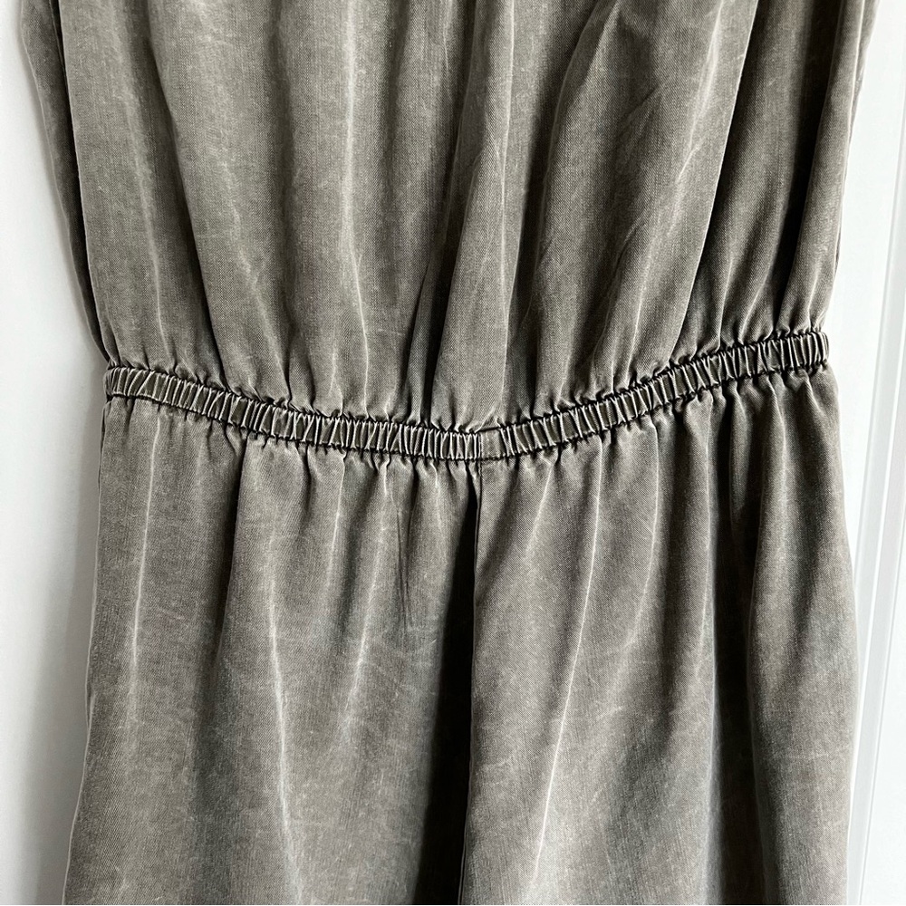 EXPRESS Zip Front Twill Utility Military Shorts One Piece Romper Green Size S - Picture 7 of 9